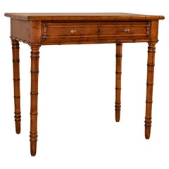19th Century French Faux Bamboo Side Table