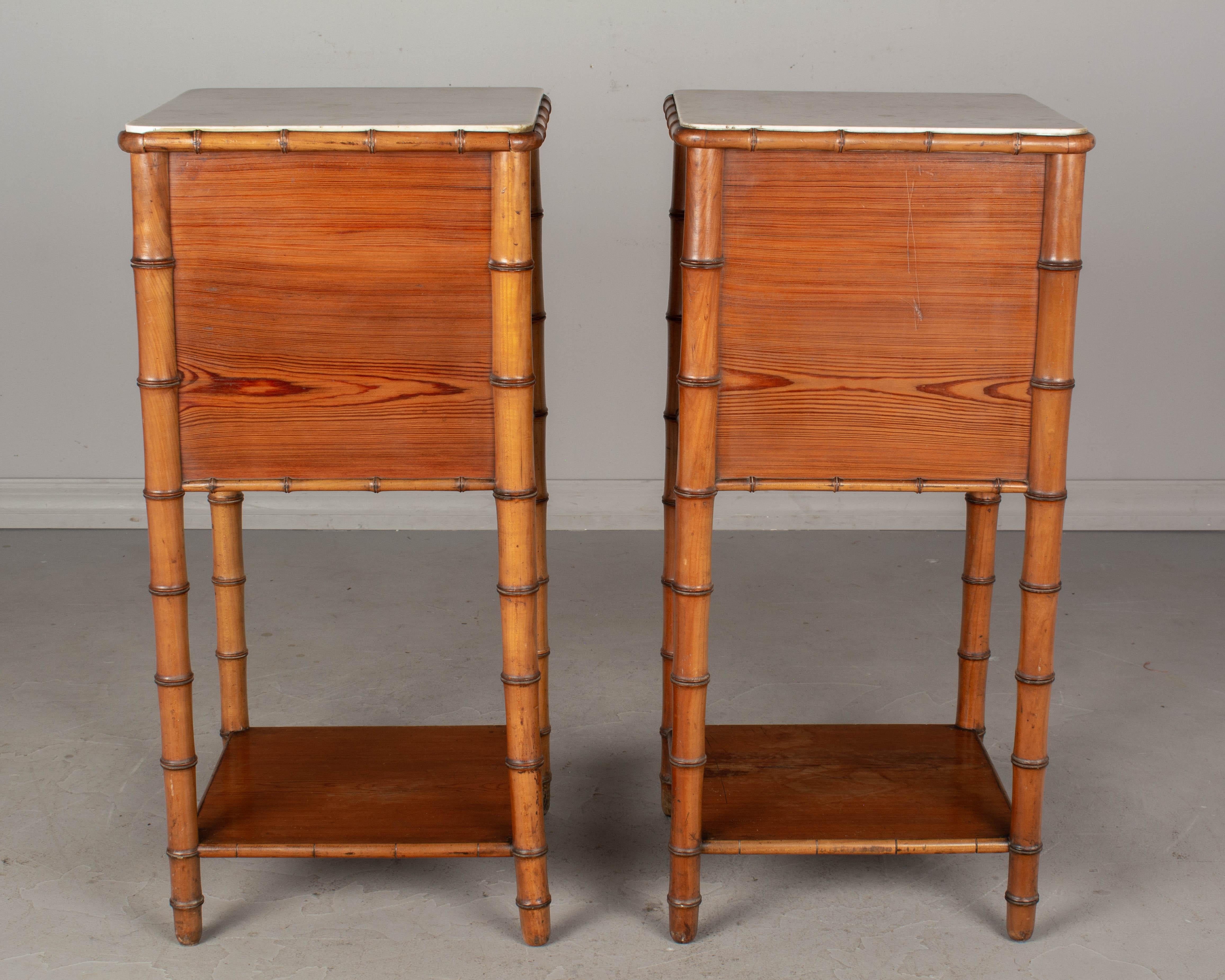 19th Century French Faux Bamboo Side Tables, a Pair 1
