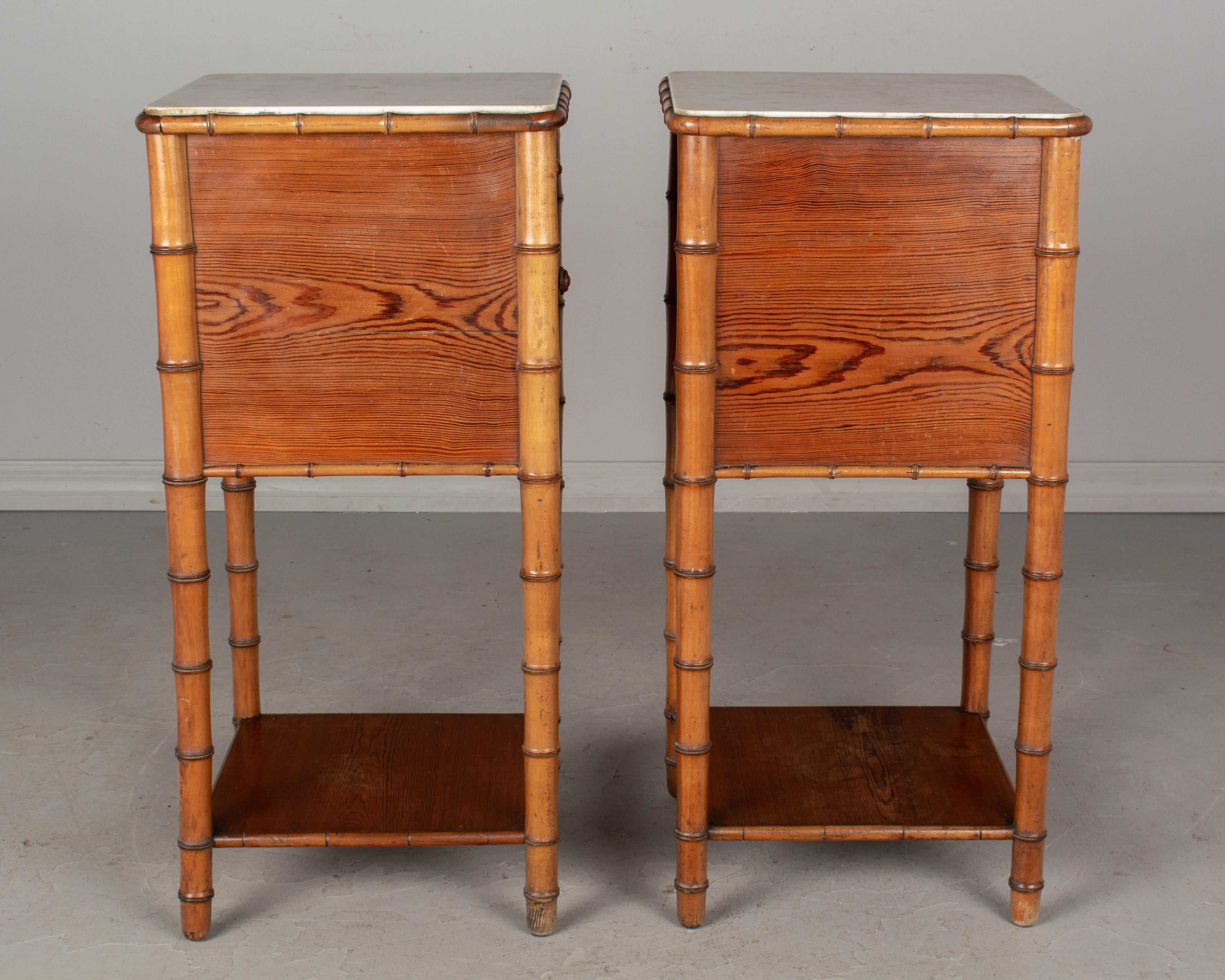 19th Century French Faux Bamboo Side Tables, a Pair 2