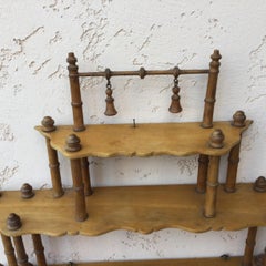 19th Century French Faux Bamboo Wood Shelf