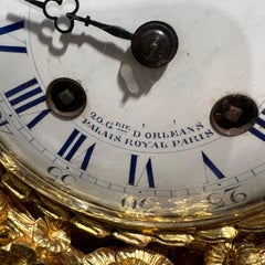 19th Century French Figural Gilt Bronze and Marble Mantel Clock