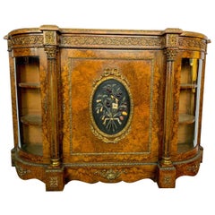 19th Century French Figured Walnut Credenza