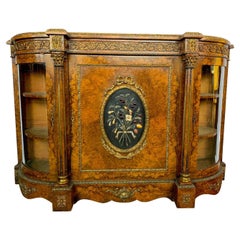 19th Century French Figured Walnut Credenza