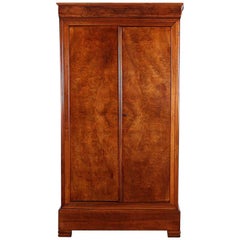 19th Century French Figured Walnut Louis Philippe Armoire