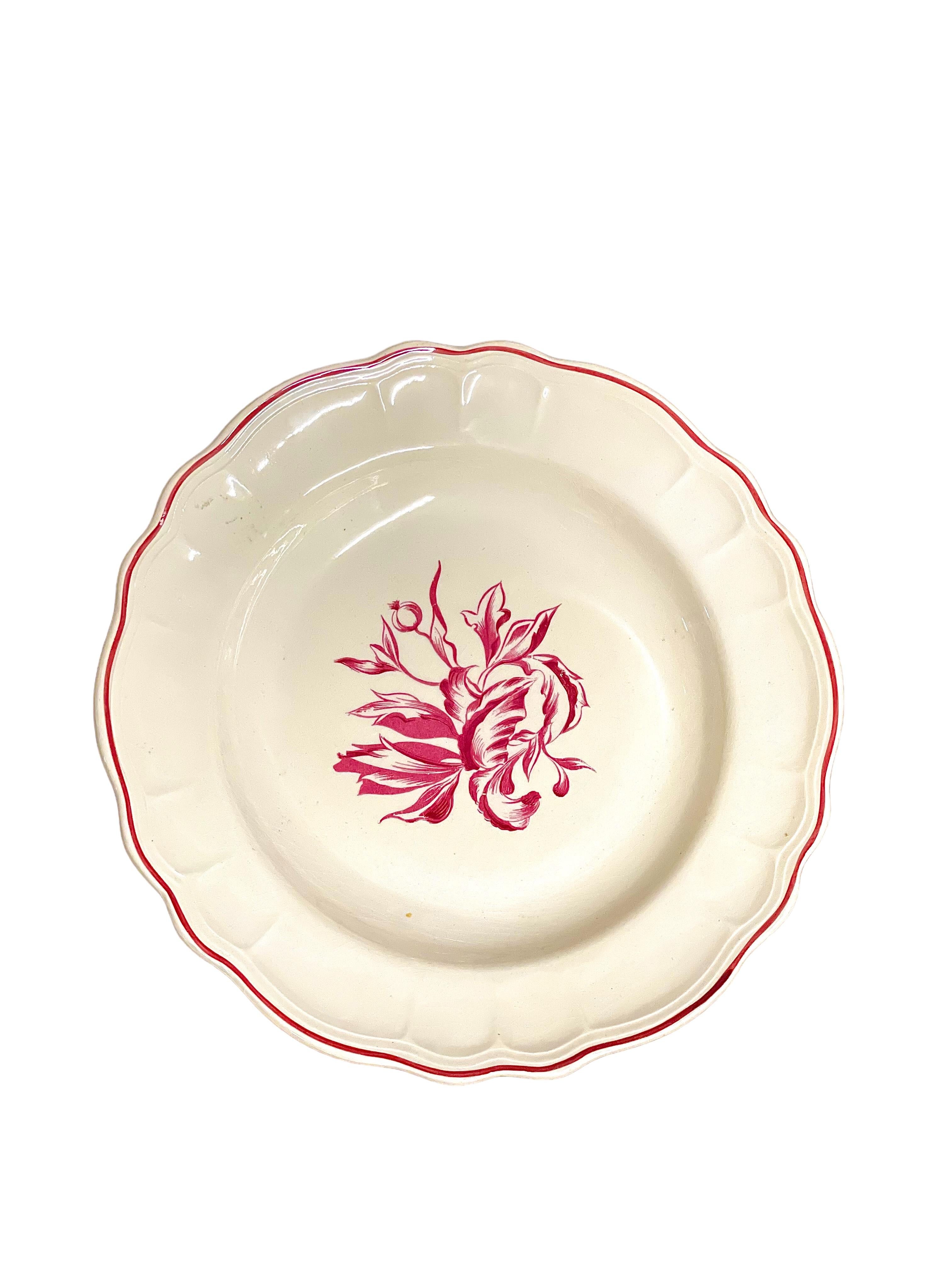Hand-Painted Vintage Creamware Dinner set of 34 Pieces
