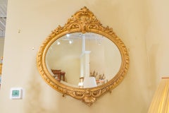 19th Century French Fine Louis XV Oval Mantle Mirror