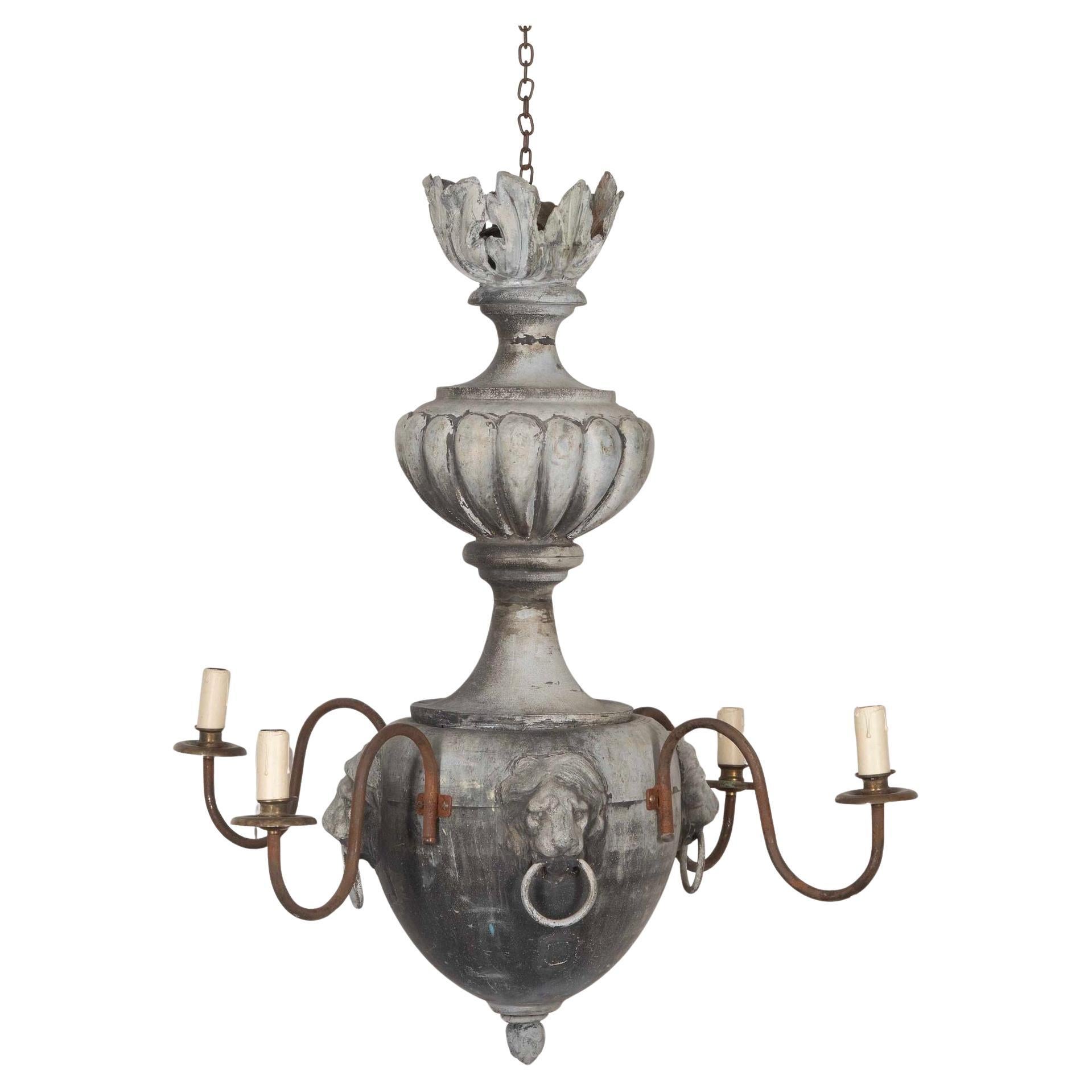 Lustre à épis français du 19e siècle