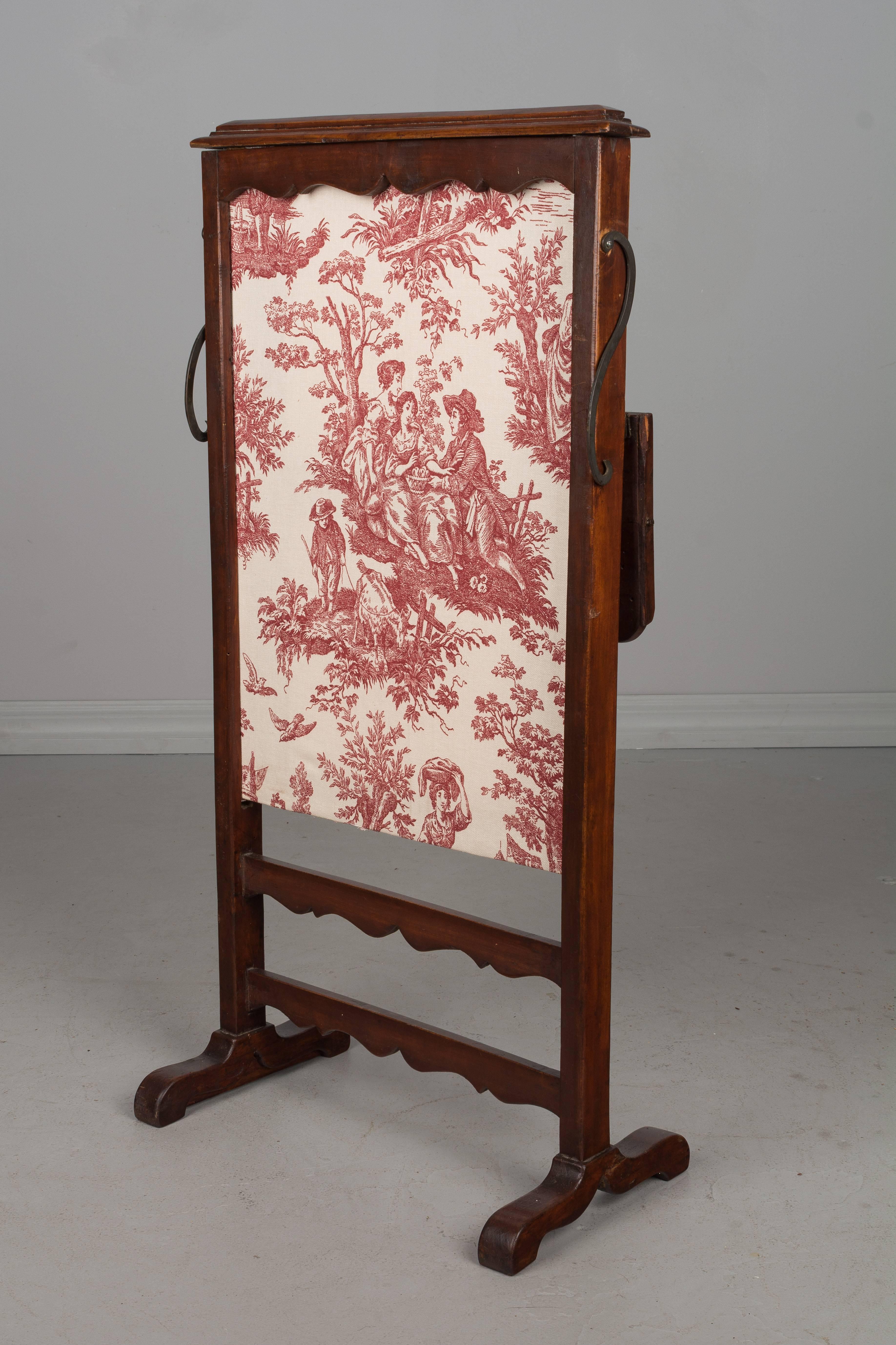 Hand-Crafted 19th Century French Fire Screen