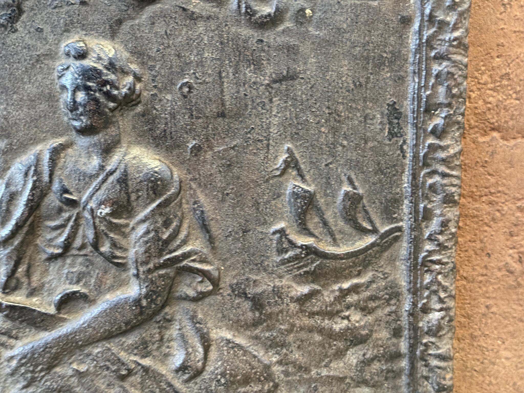 19th Century French Fireback / Backsplash 'Allegory of Navigation' For Sale 1