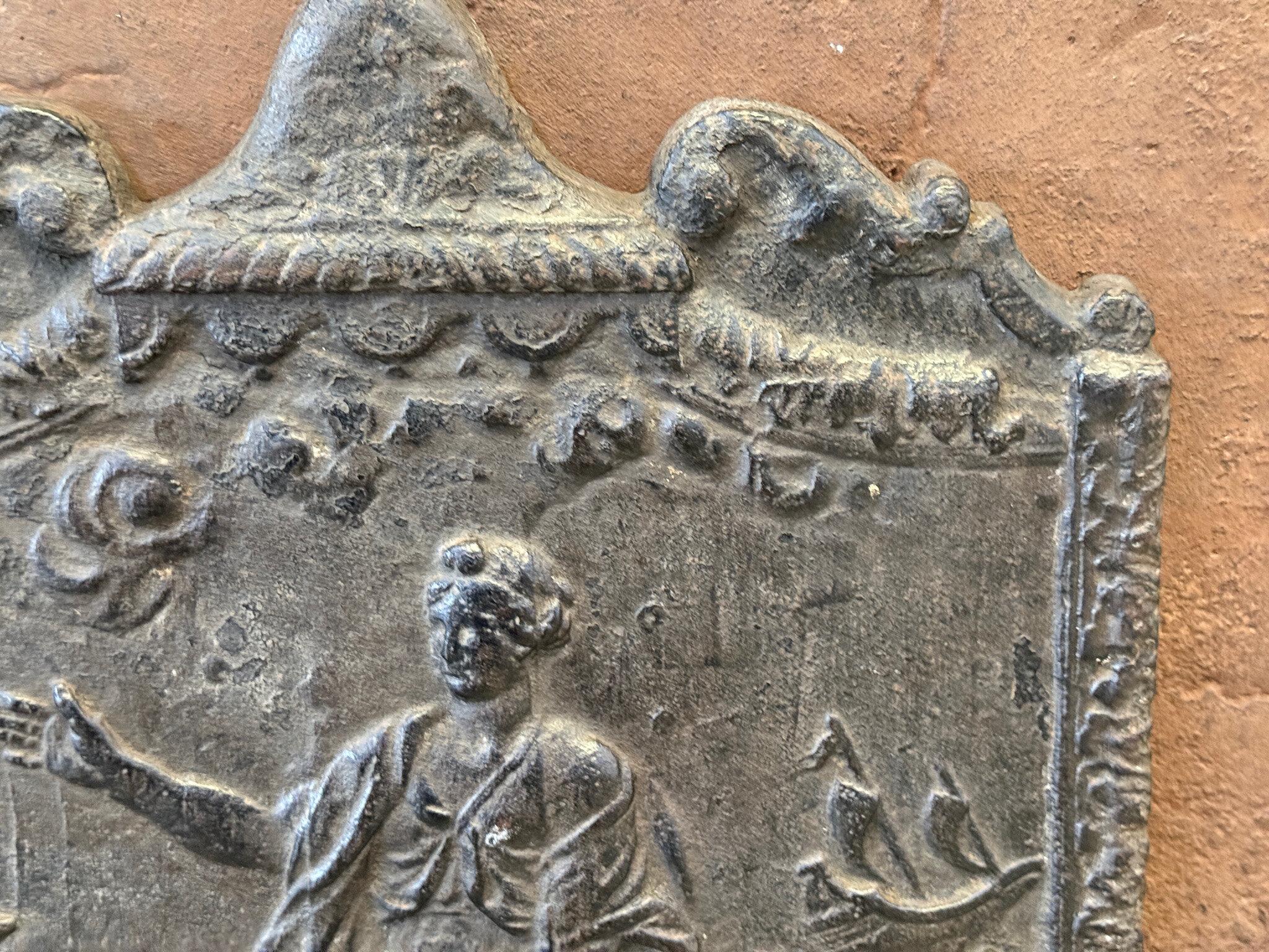 19th Century French Fireback / Backsplash 'Allegory of Navigation' For Sale 3
