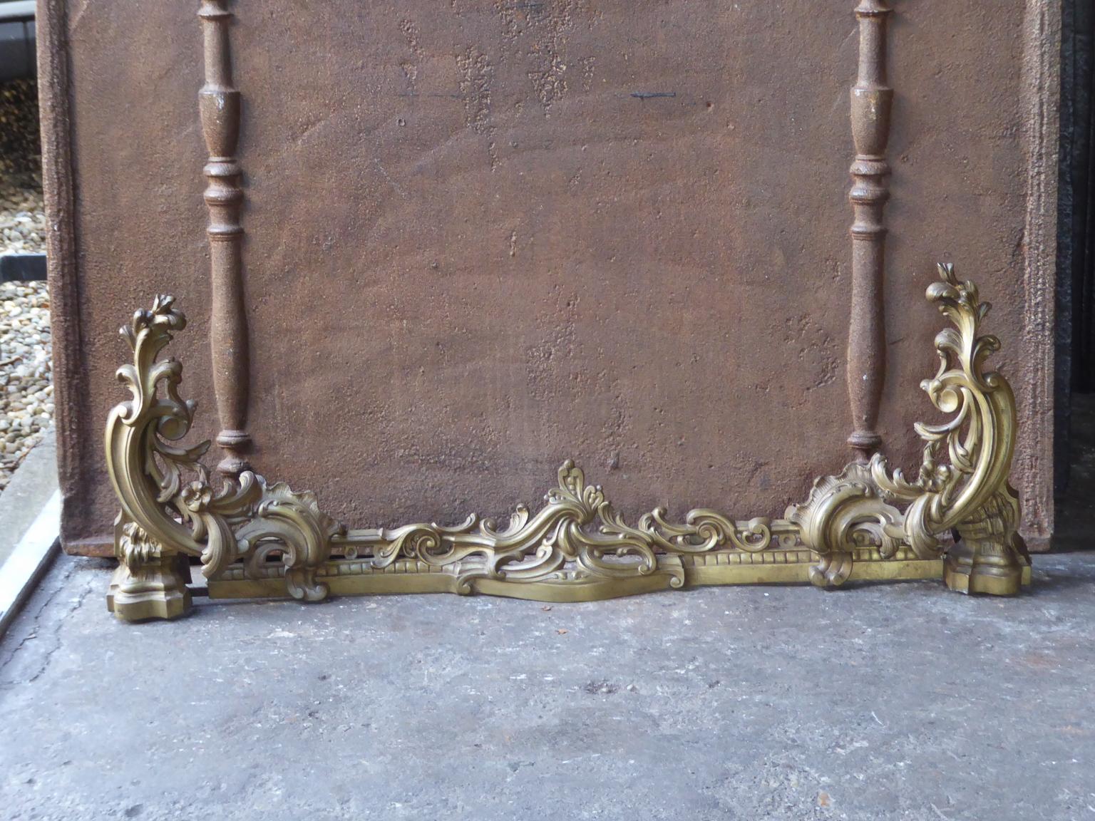 19th century French Louis XV style fire fender made of brass and wrought iron.







   