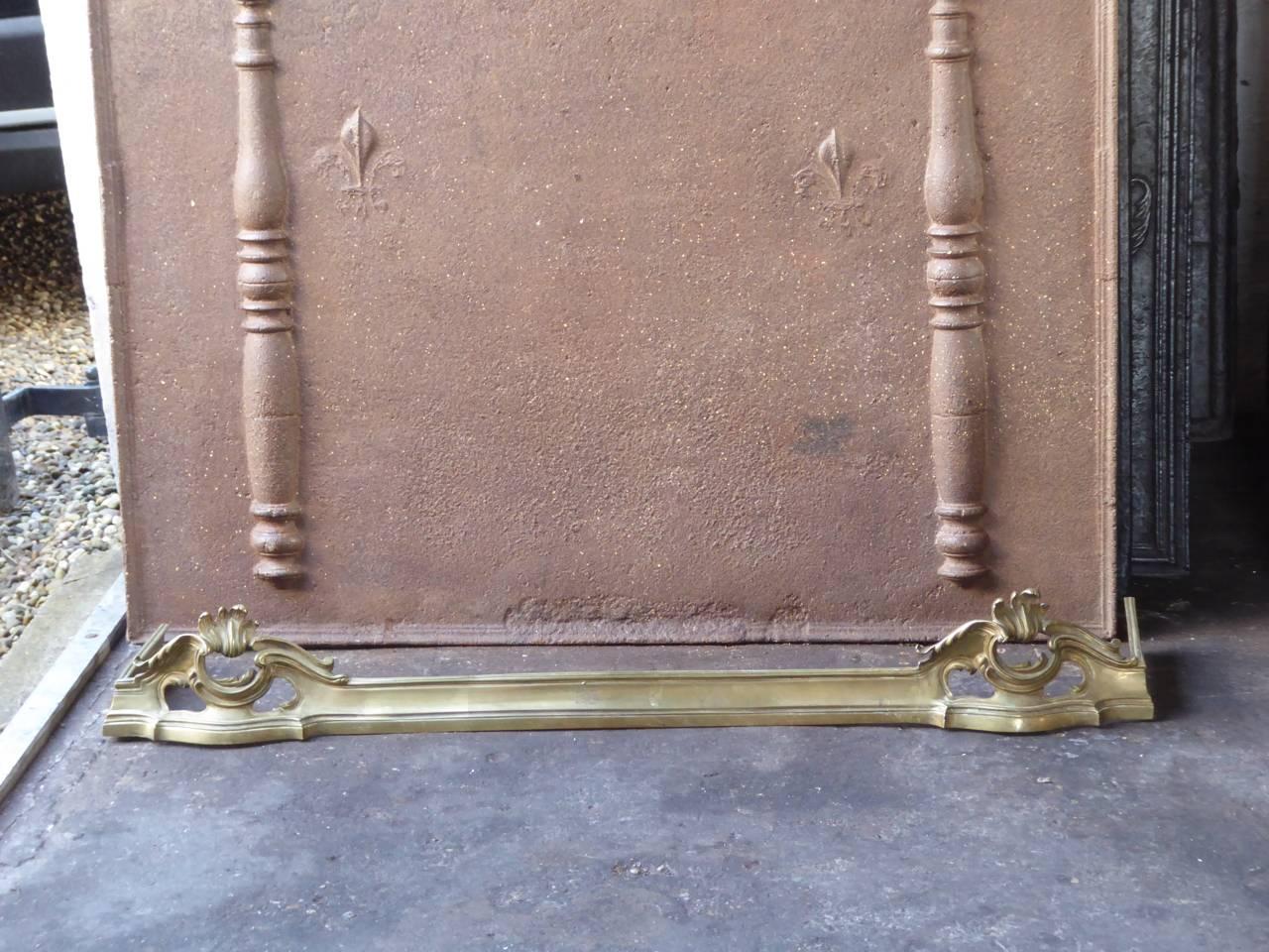 Louis XV 19th Century French Louis XZV Style Fireplace Fender For Sale