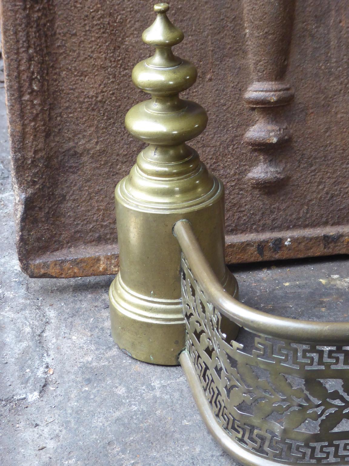Brass 19th Century French Fireplace Fender