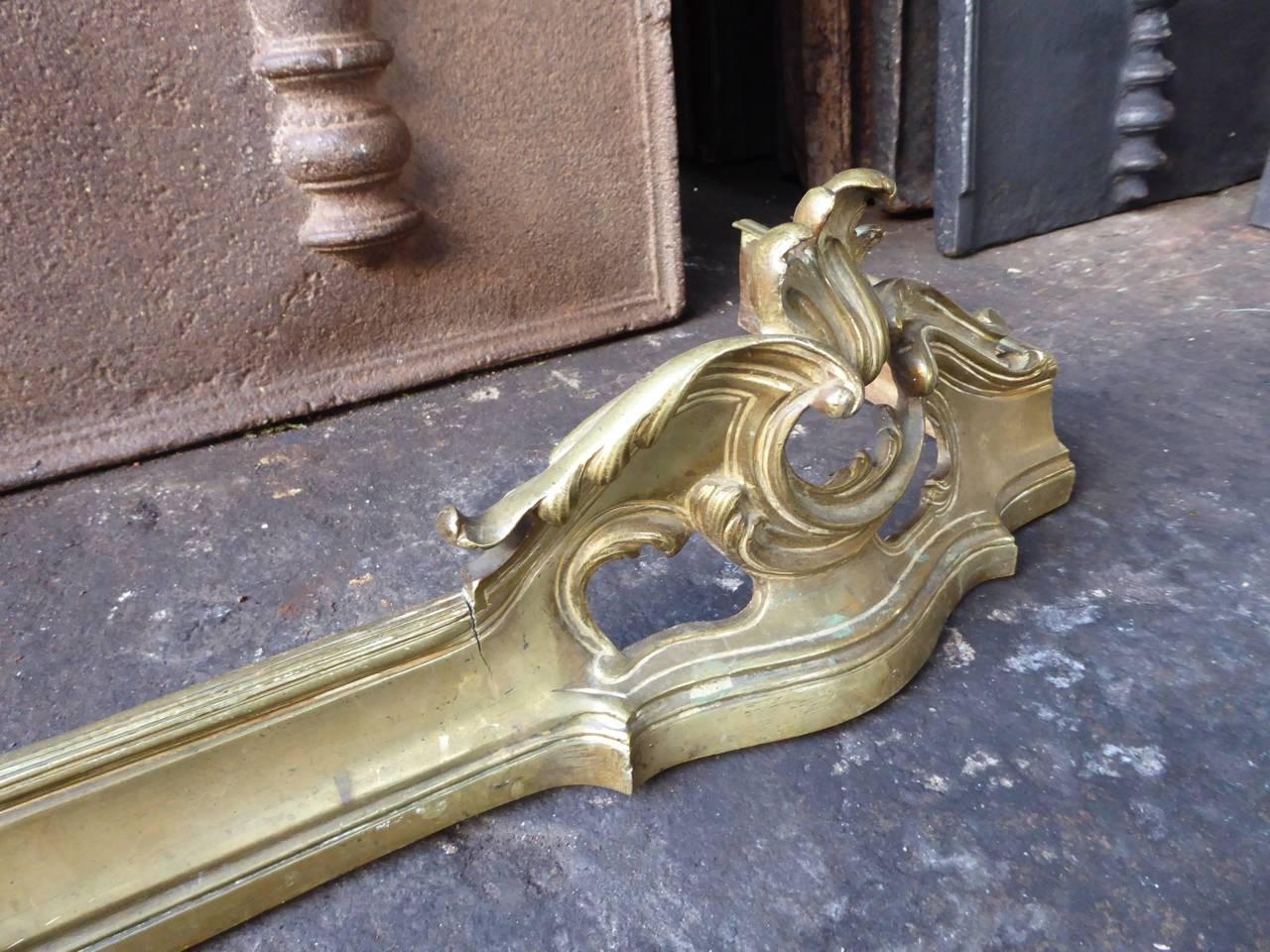 19th Century French Louis XZV Style Fireplace Fender For Sale 1