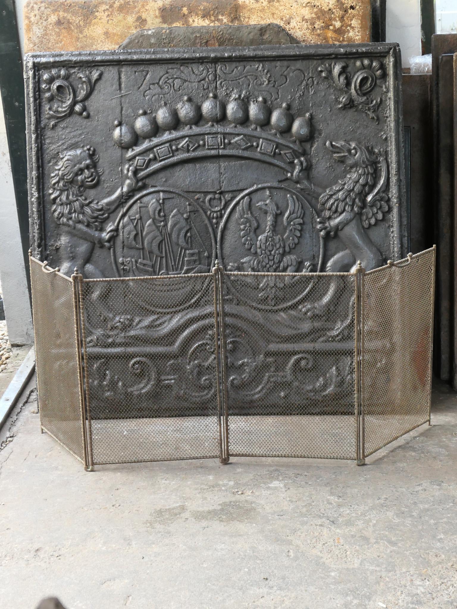 Pantalla de chimenea francesa del siglo XIX Napoleón III en venta