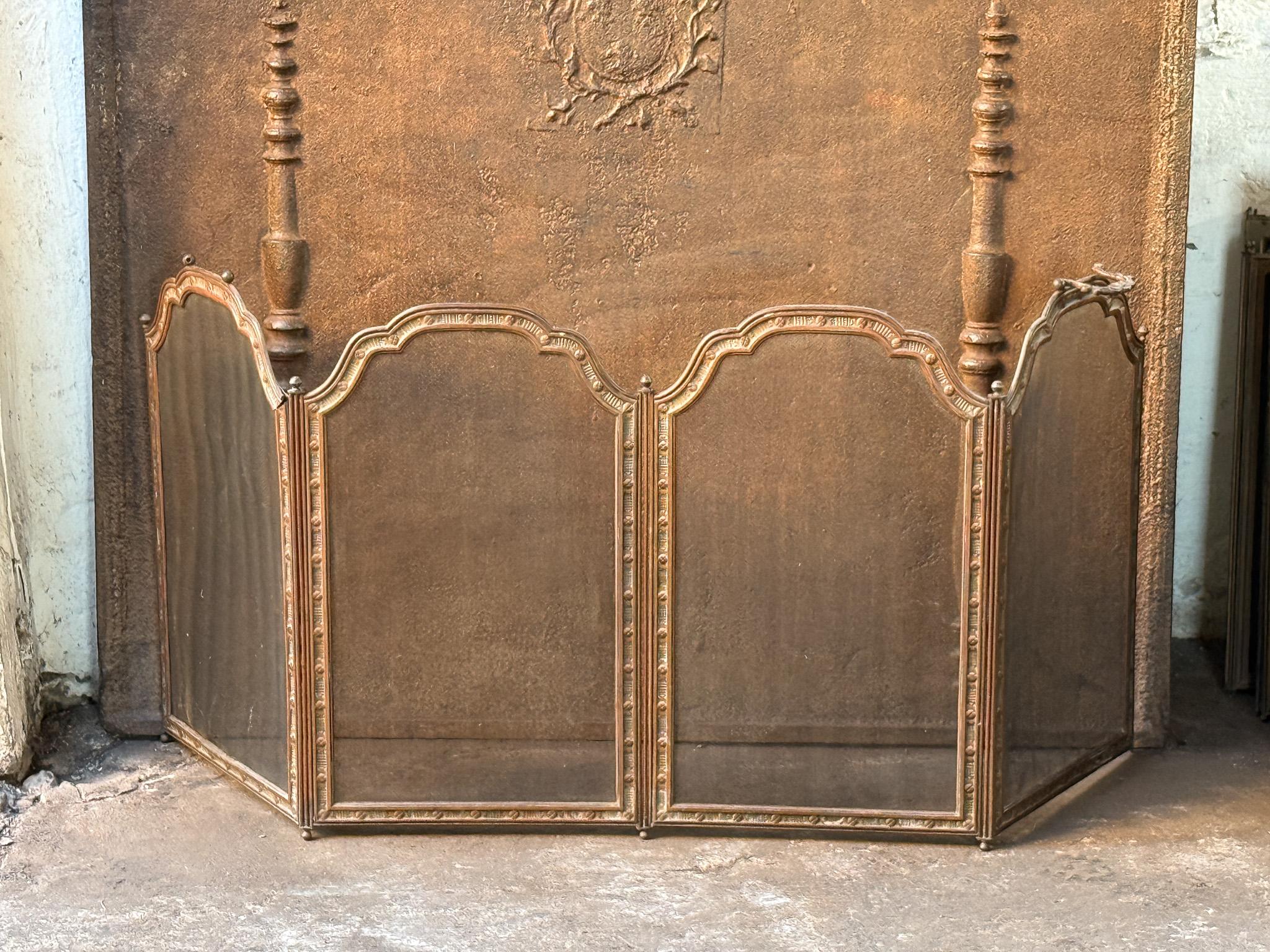 19th century French fireplace screen from the Napoleon III Period. The screen is in a good condition.