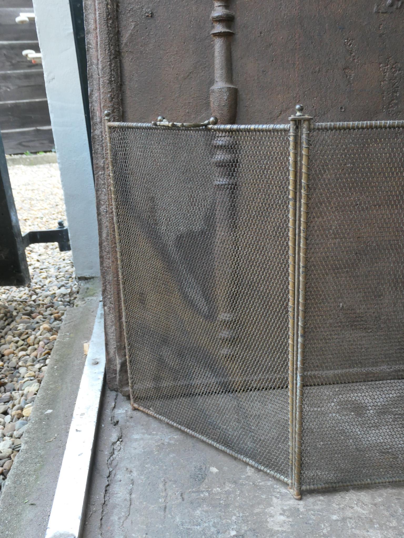 Ottone Paravento per caminetto francese del XIX secolo, periodo Napoleone III