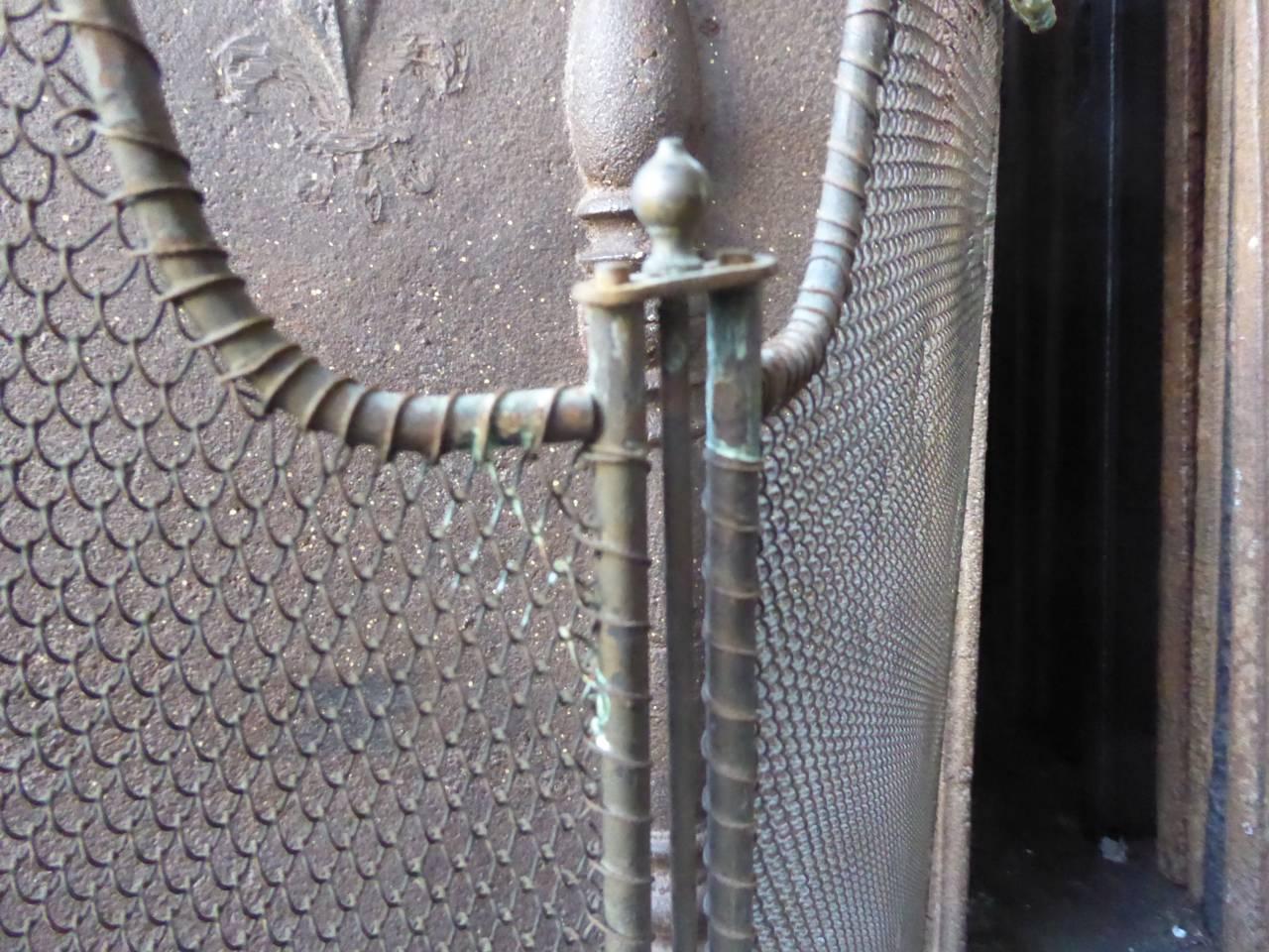19th Century French Fireplace Screen or Fire Screen 2