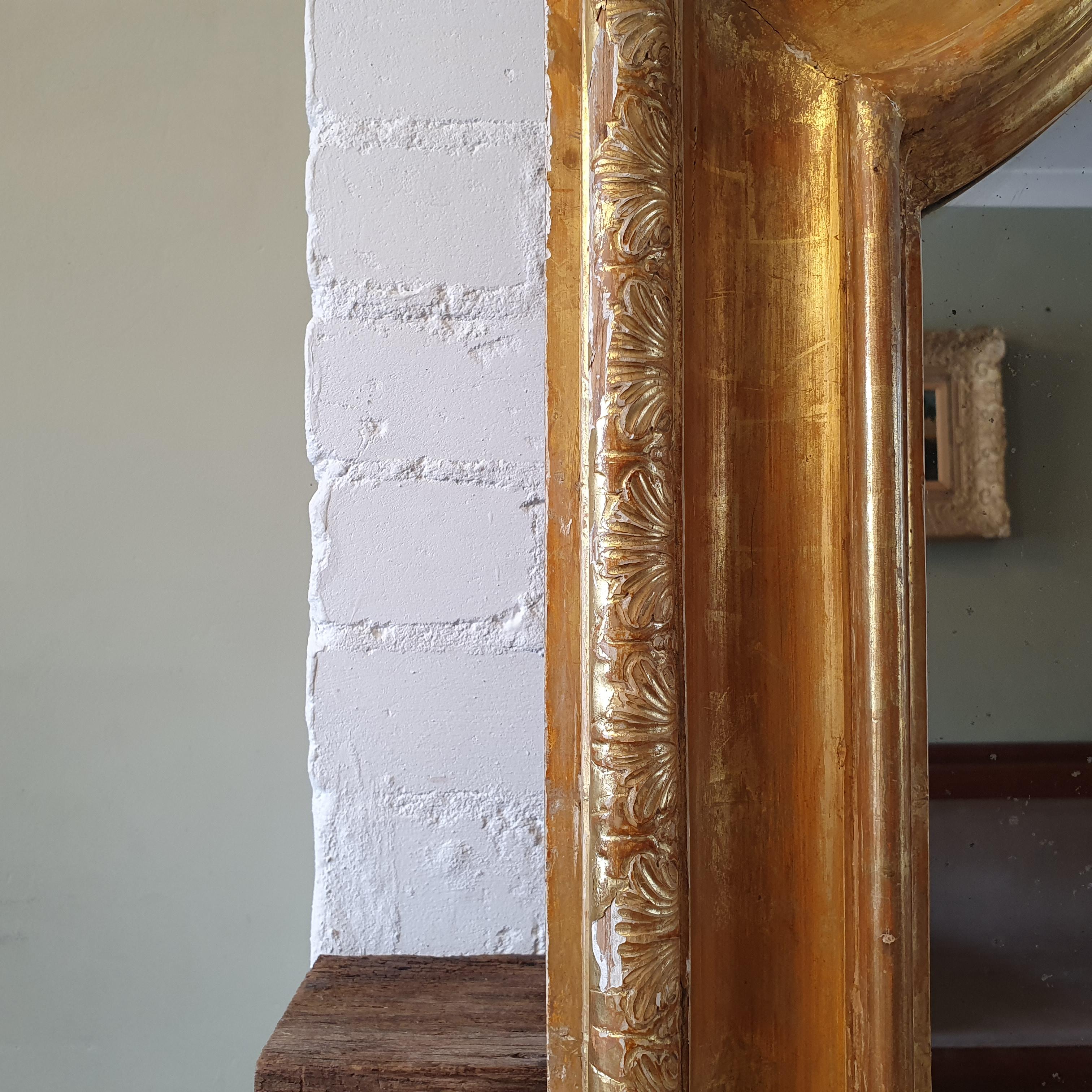 Mid-19th Century 19th Century French Fireplace / Wall Mirror For Sale