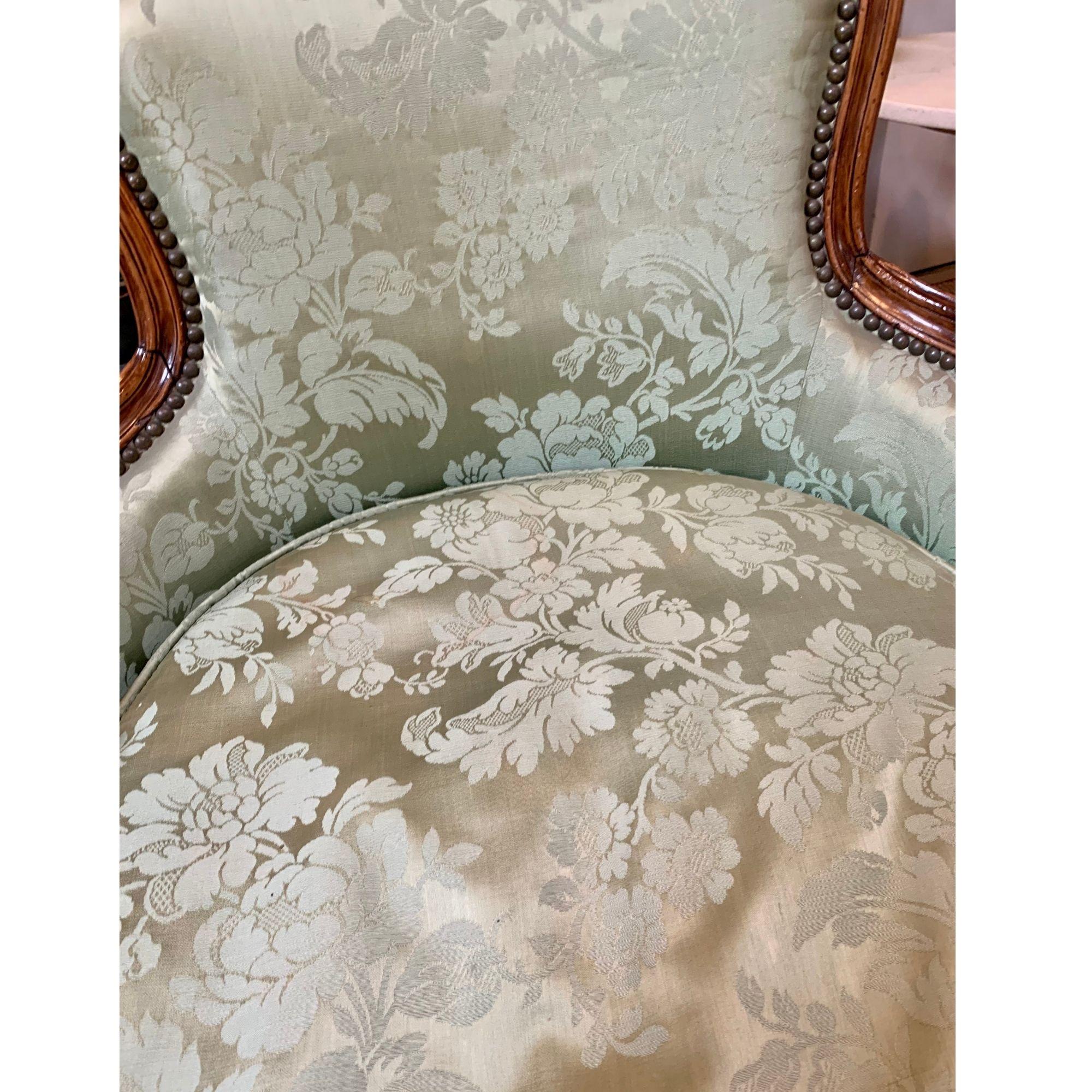 Fabric 19th Century French Fireside Chairs For Sale
