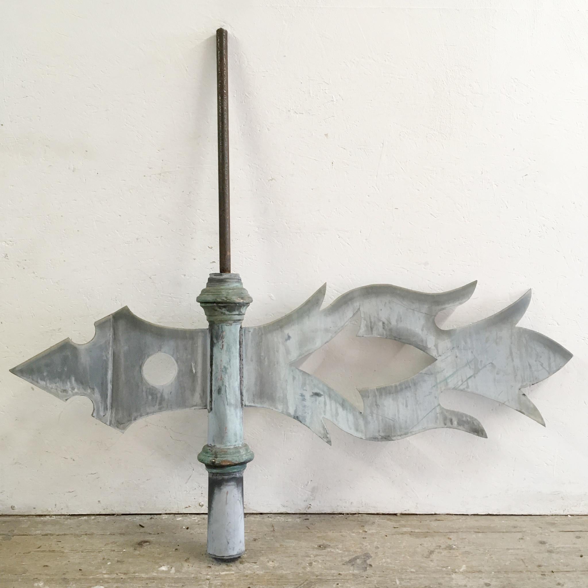 19th Century French Flame Weather Vane In Good Condition In Hastings, GB