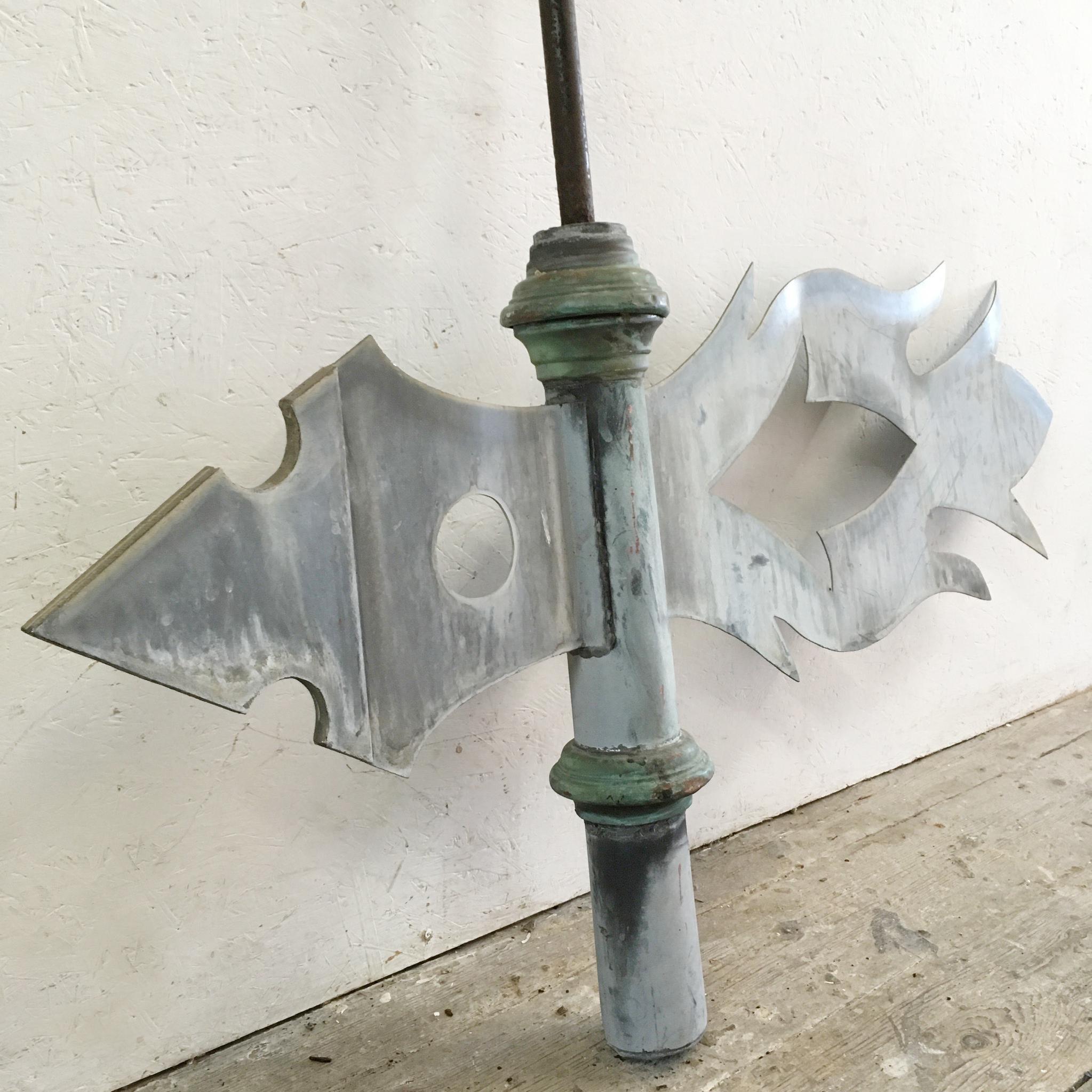 Metal 19th Century French Flame Weather Vane