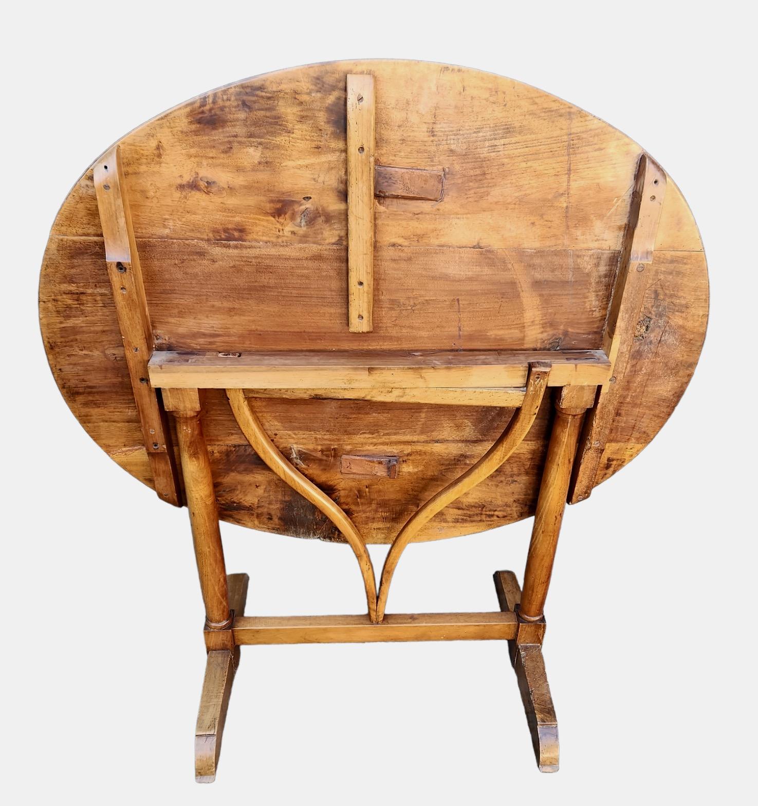 Rustic 19th Century French Flip Table For Sale