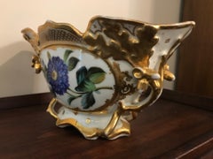 19th Century French Flowers Decoration Wedding Vase, 1850s