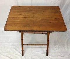 19th Century French Folding Faux Bamboo Table