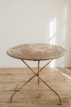 19th century French folding garden table ..