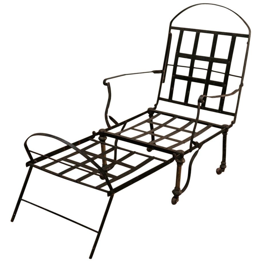 19th Century French Folding Iron Chair