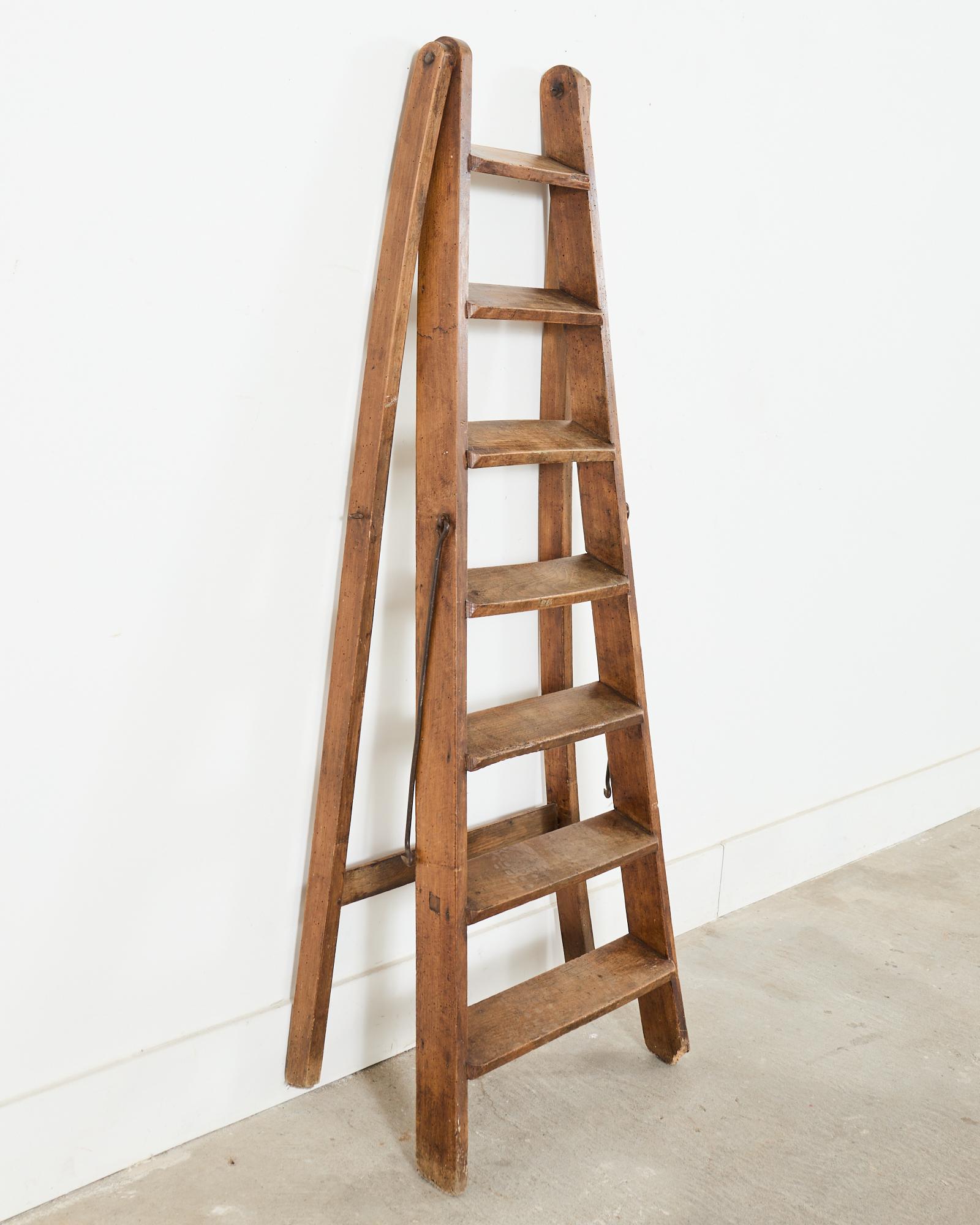 19th Century French Folding Library Step Ladder For Sale 10