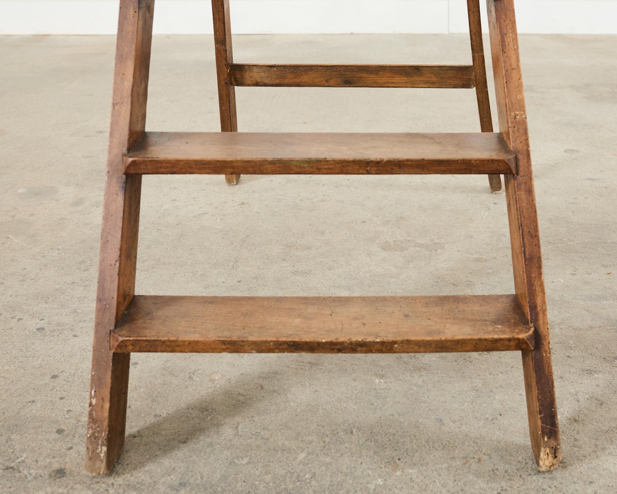 19th Century French Folding Library Step Ladder For Sale 1