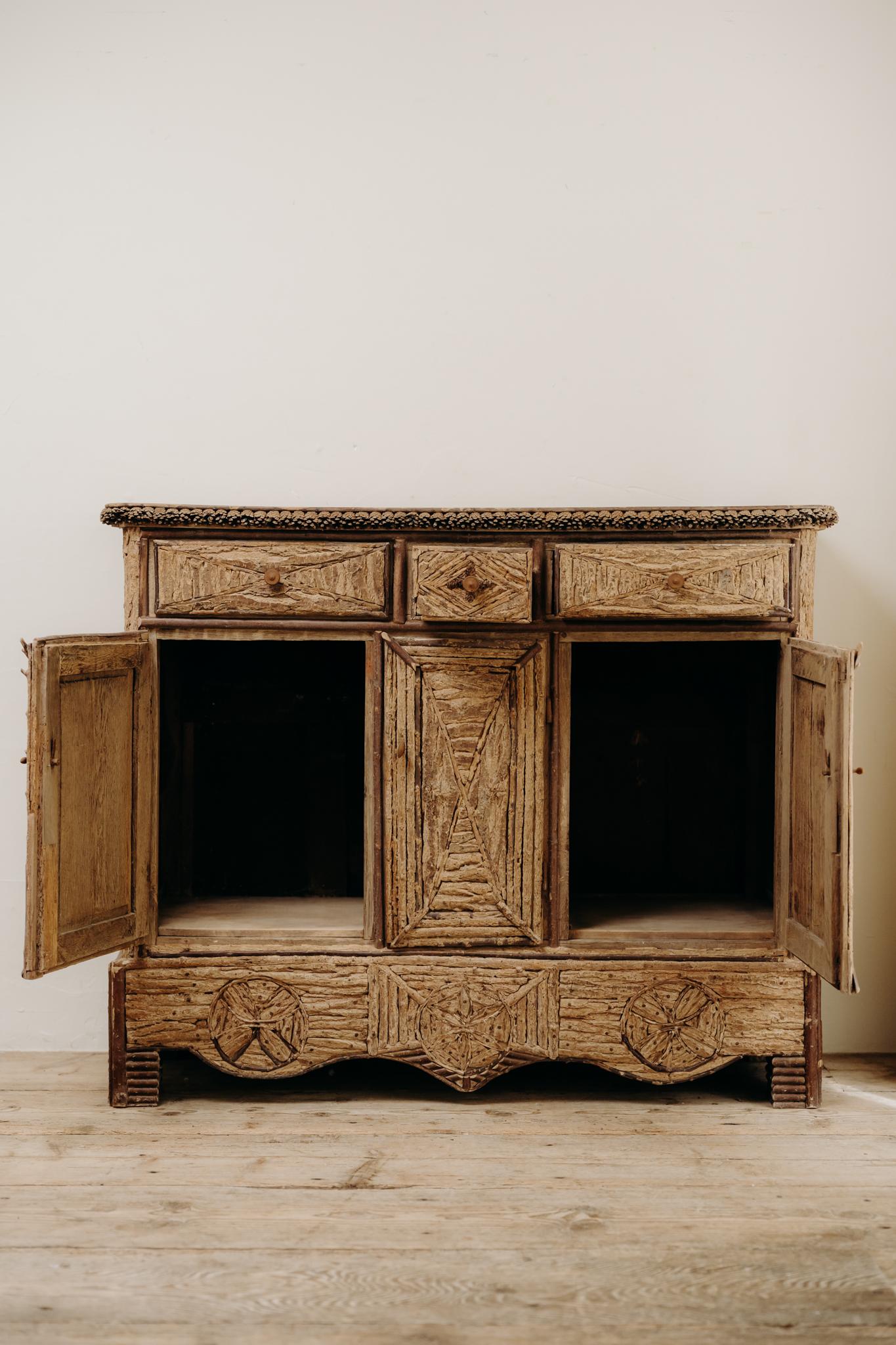 19th Century 19th century French folk art buffet For Sale