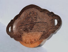 19th Century French Folk Art Carved Pinewood Tray, circa 1890
