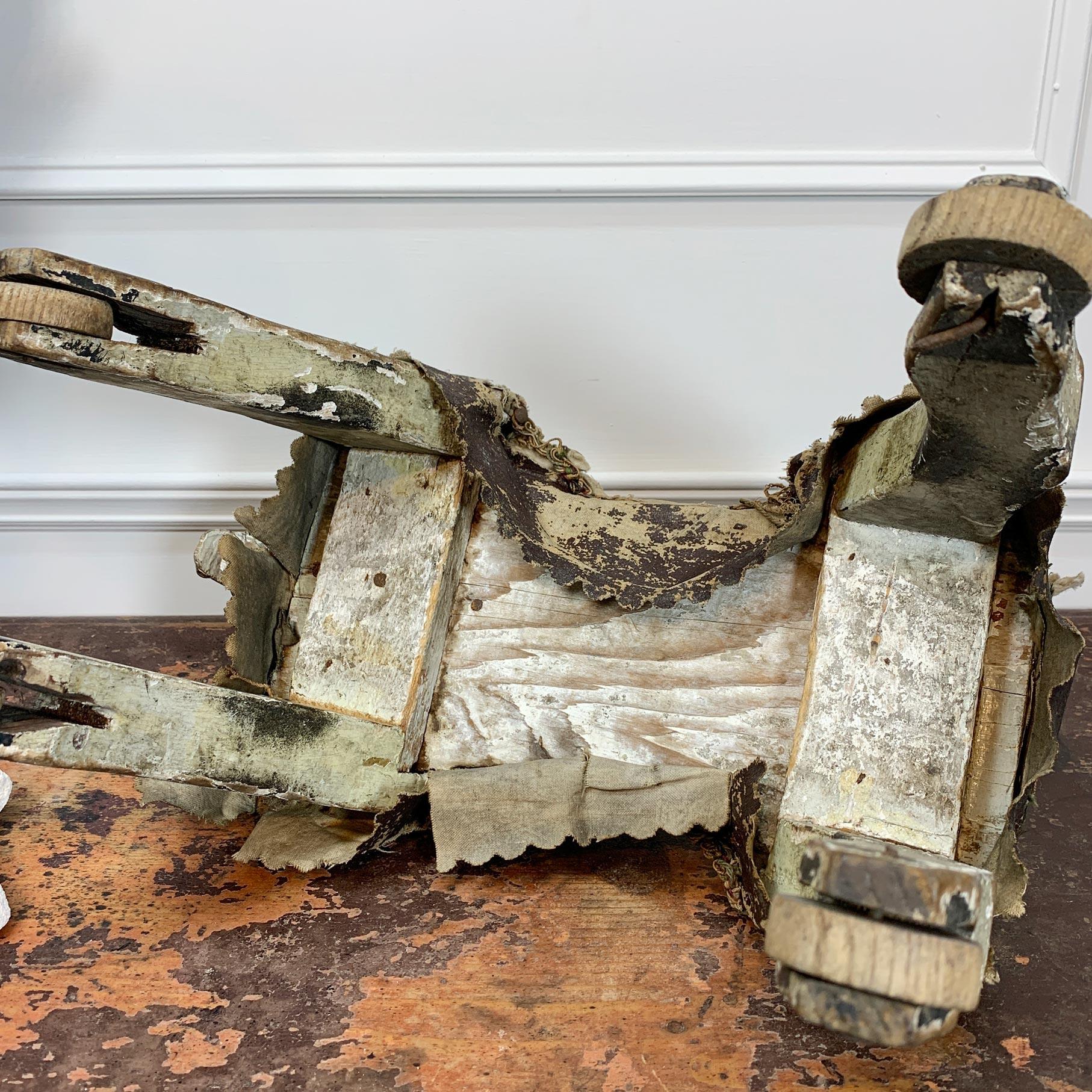 19th Century French Folk Art Horse on Wheels For Sale at 1stDibs
