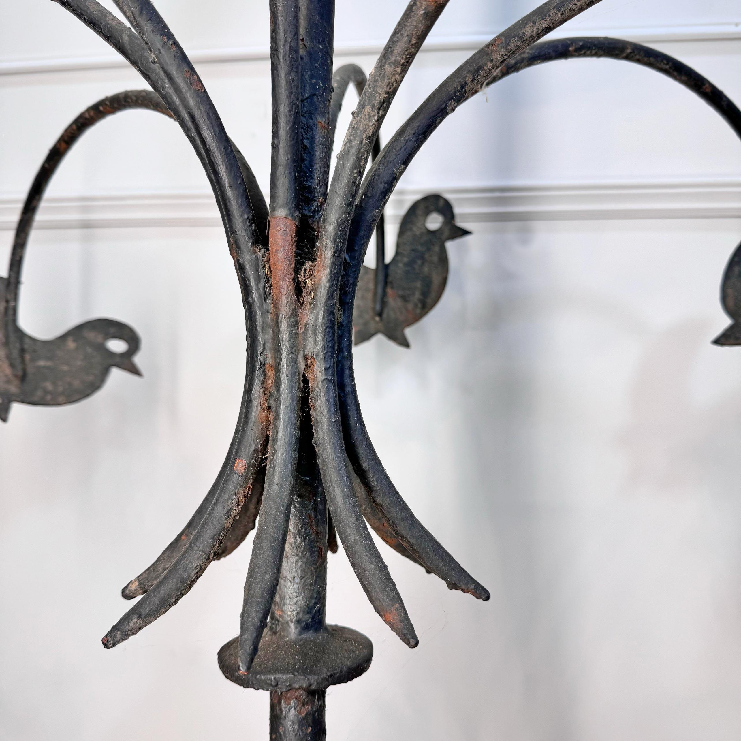 19th Century French Folk Art Iron Vane Hen and Chicks For Sale 1