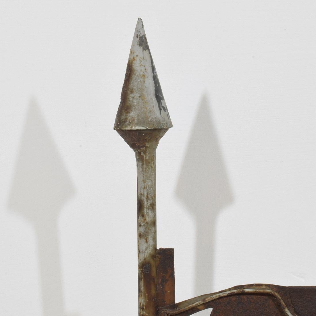 Cavallo di Metal Art del 19° secolo, banderuola per tetto 10