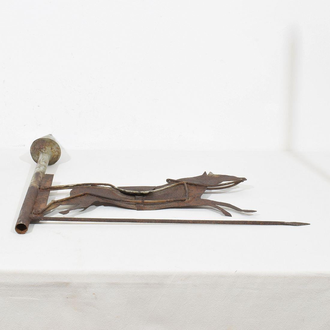 Cavallo di Metal Art del 19° secolo, banderuola per tetto 12