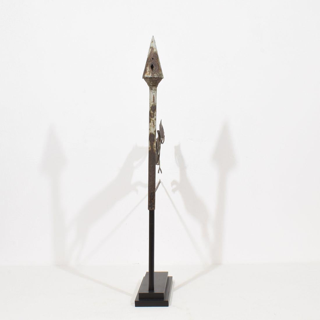 XIX secolo Cavallo di Metal Art del 19° secolo, banderuola per tetto