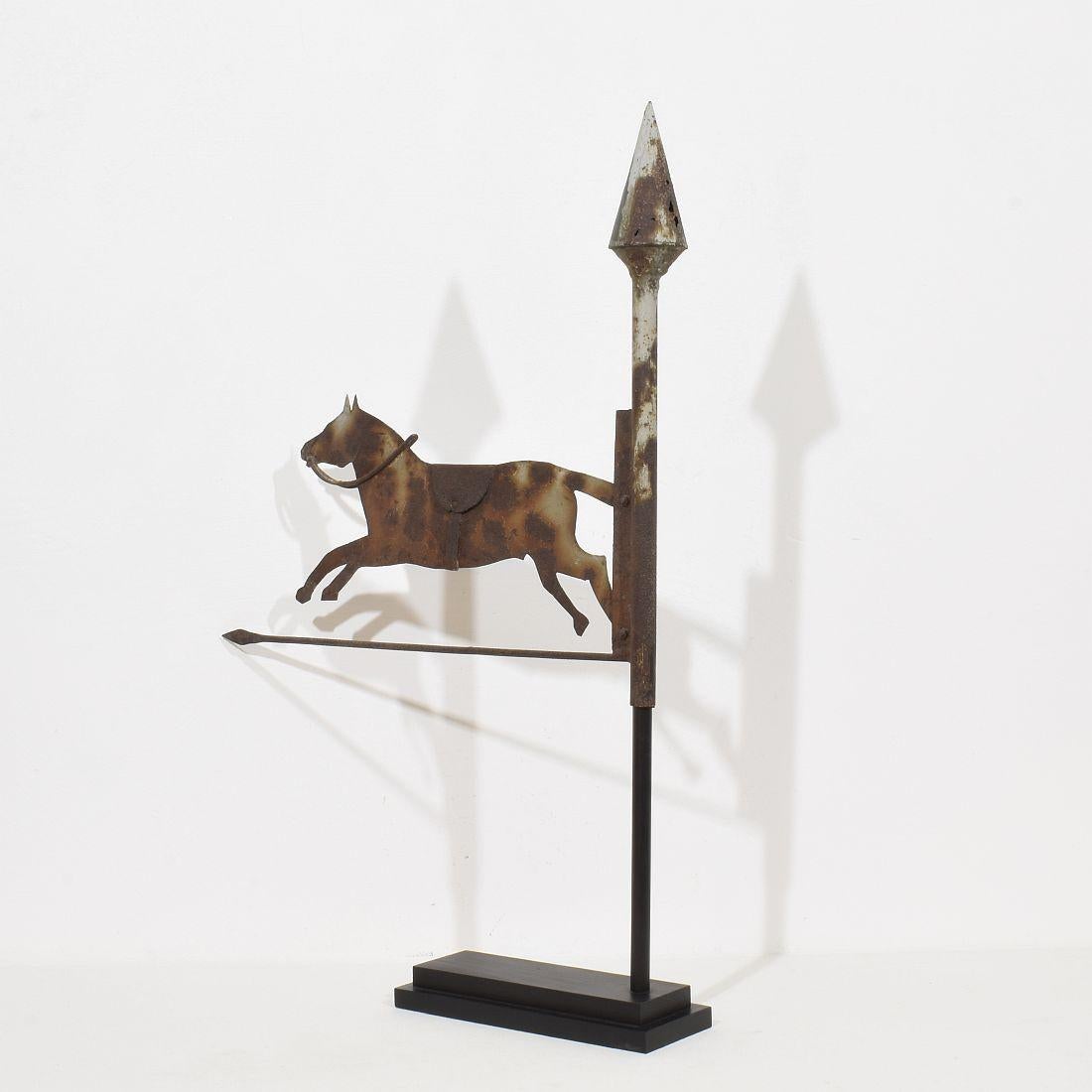 Metallo Cavallo di Metal Art del 19° secolo, banderuola per tetto