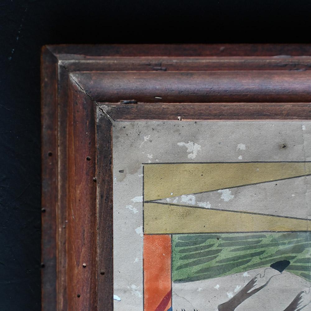 Pintura militaria de arte popular francés del siglo XIX en venta 3