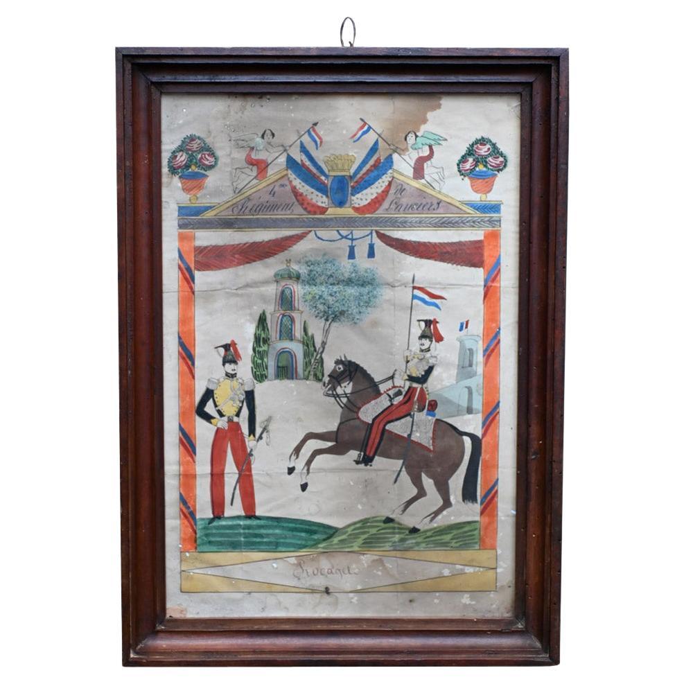 Quadro di arte popolare francese del XIX secolo