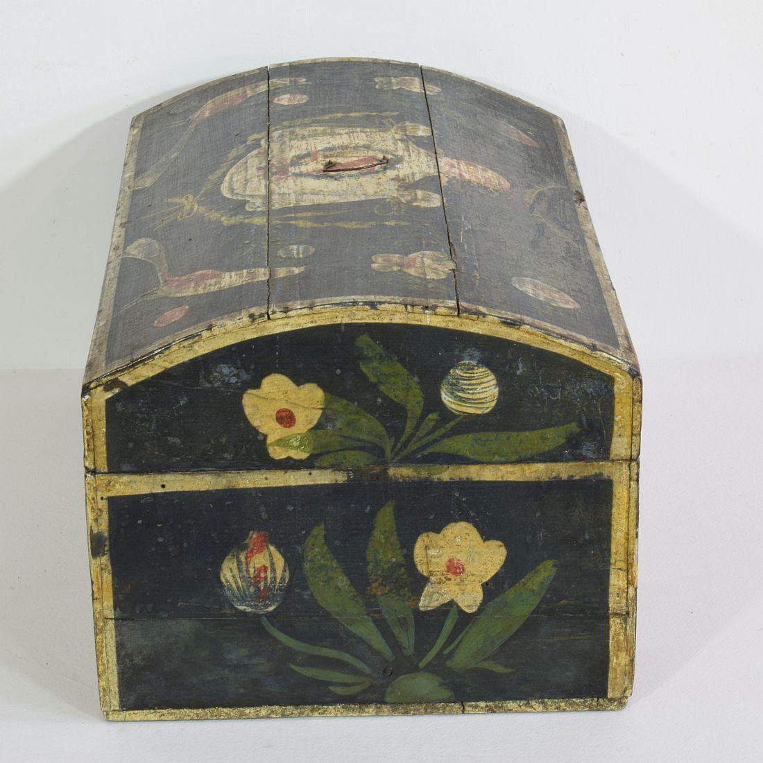 19th Century French Folk Art Wedding Box from Normandy 1