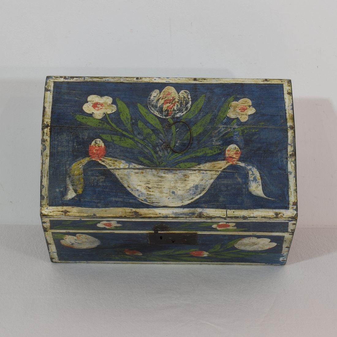 19th Century French Folk Art Wedding Box from Normandy 2