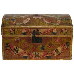 19th Century French Folk Art Wedding Box From Normandy
