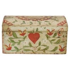 19th Century French Folk Art Wedding Box from Normandy