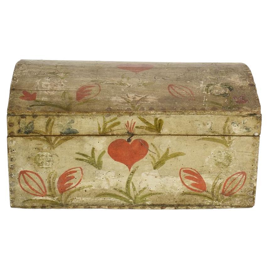 19th Century French Folk Art Wedding Box from Normandy