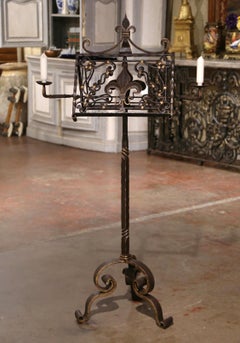 19th Century French Forged Wrought Iron Duet Lectern or Music Stand