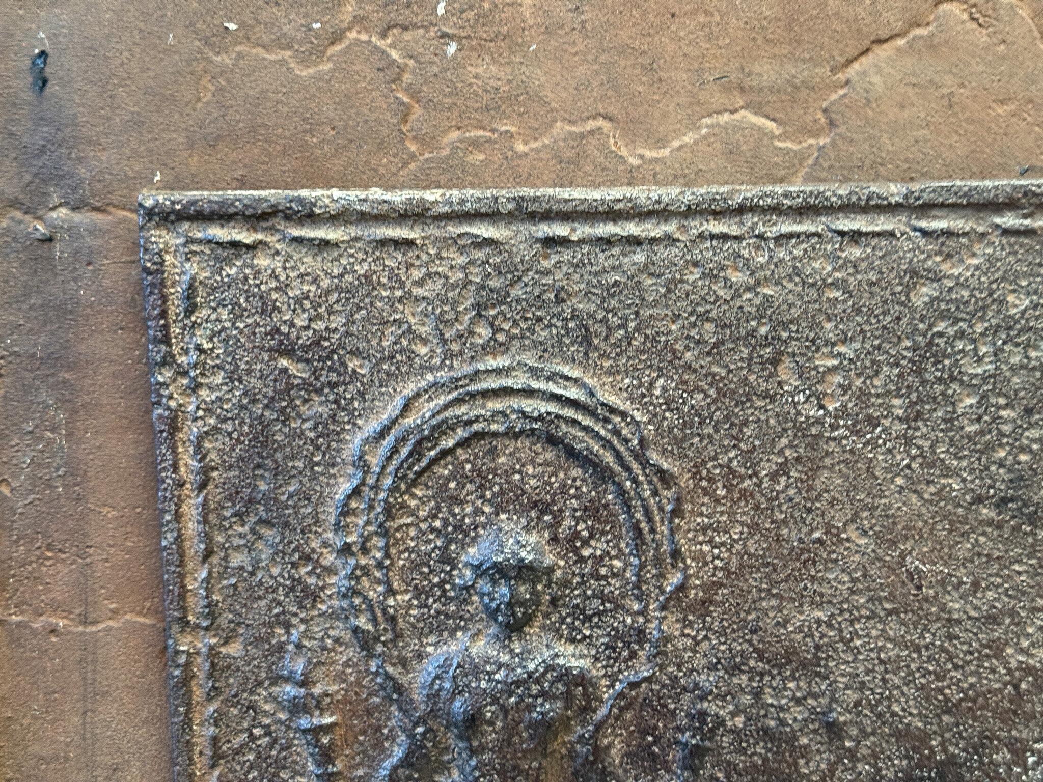 Iron 19th Century French Fortuna Fireback For Sale